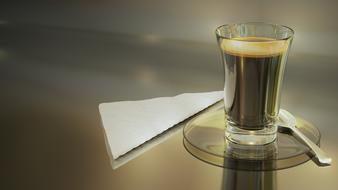 Coffee small Cup and spoon