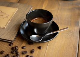 espresso in a black cup