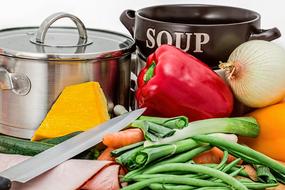 raw Vegetables for Soup and Pots