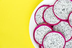 sliced dragon fruit