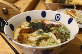 Japanese soup with udon