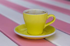 yellow cup for espresso