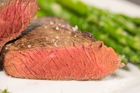Grilled Steaks of Meat close up