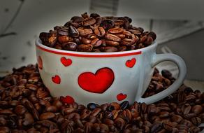 Coffee Beans Cup heart