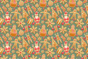 painted christmas cookie on the wallpaper