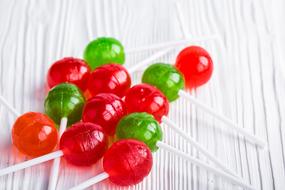 bright sweet lollipops