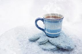 Coffee blue Mug Winter