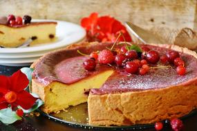 Cheesecake with red berries