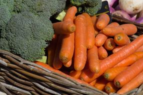 broccoli cabbage and carrots
