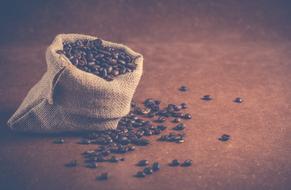 fresh Coffee Beans in a bag