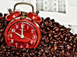 Coffee Break and red Alarm Clock