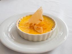 Creme Brulee Dessert with vanilla