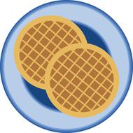 graphic waffle breakfast drawing