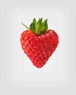 fresh Strawberry In Heart Shape, macro