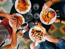 eating people in restaurant