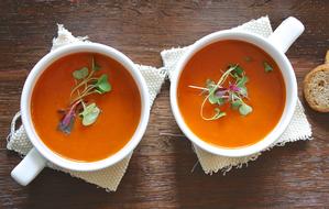 two healthy tomato soups