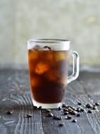 iced coffee in transparent cup