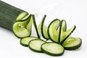 spiral cut cucumber