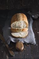 sliced homemade bread on a cutting board