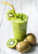 Blended kiwi Beverage Closeup