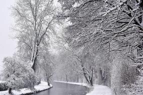 Winter Snow Cold river