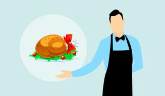 turkey food feast meal drawing