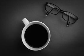 Coffee and Glasses on Workplace