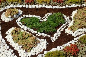 landscaping with white stones