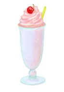 milkshake in tall glass drawing