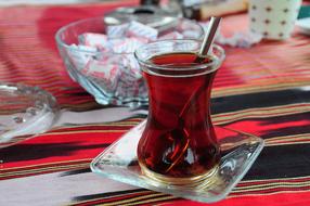 Turkish tea in glass