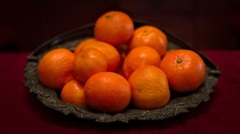 tangerines in the bowl