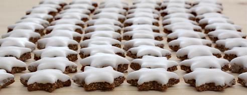 Zimtstern Christmas Cookies white