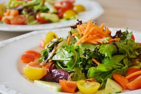 Salad with Fresh vegetables, healthy Food