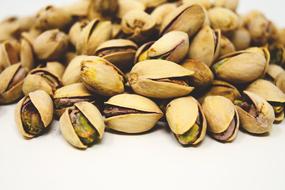 isolated pile of pistachios