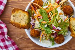 vegetable Salad with roasted bread