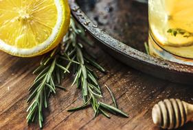 rosemary and lemons