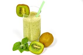 protein shake with kiwi