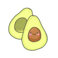 avocado green food healthy drawing