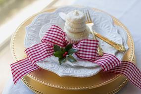 Christmas Table Dinner white