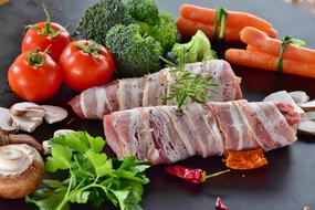 pork with fresh vegetables