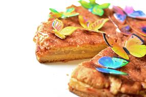 Apple streusel Cake with decoration