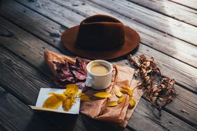 Brown Hat and coffe