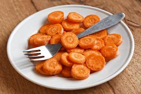 cut Carrot on plate