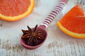 Spices Ingredients and orange