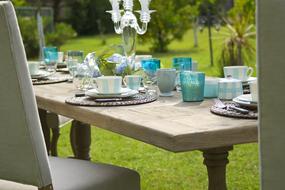 Glasses on a Table furniture