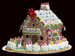 gingerbread house with icing