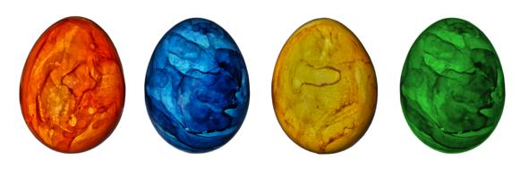 four Easter Eggs Colorful as an illustration
