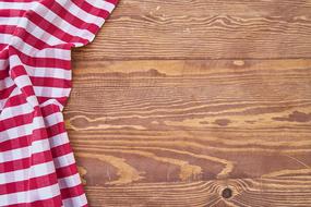 red-white towel on the table