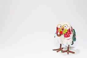 decoration in the form of a chicken on a white background