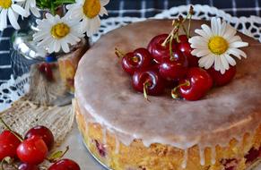 cherry pie with sugar icing